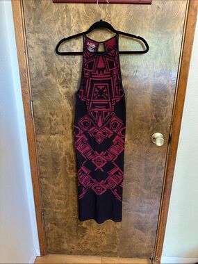 Free People Geometric Design Knit Bodycon Dress